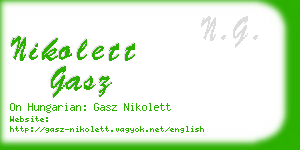 nikolett gasz business card